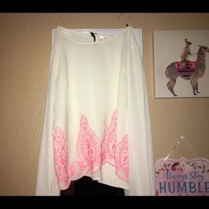 White Long Sleeve Top